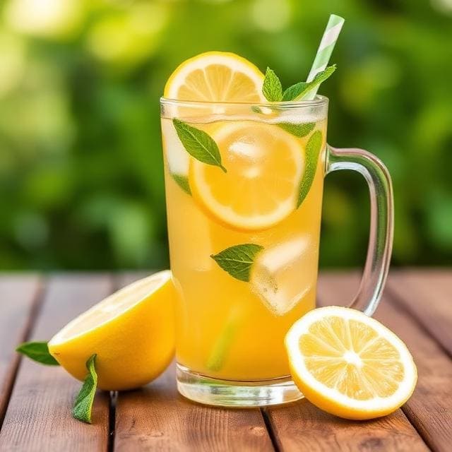 Iced Lemon Tea Six Ounces Coffee